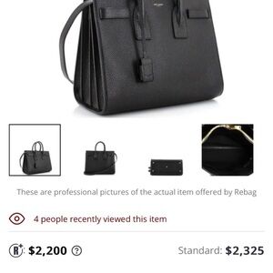 Ysl Sac Du Jour authentic - black pebbled leather. Barely worn